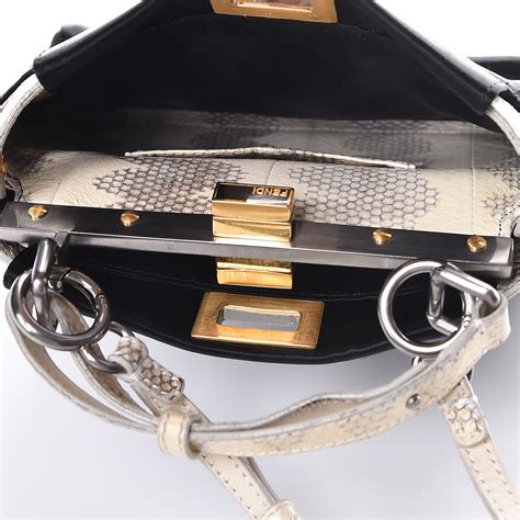 used fendi peekaboo bag|Fendi peekaboo snakeskin.